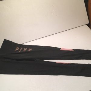 Vs pink bling flat band leggings size large